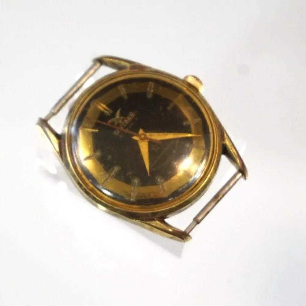 Vintage Gintars 21 Jewels Gold Filled Swiss Watch Metin Yildiz For Parts Repair